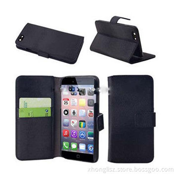 PU Leather Case for iPhone 6 with Card Wallet Style, Flip Closure Design